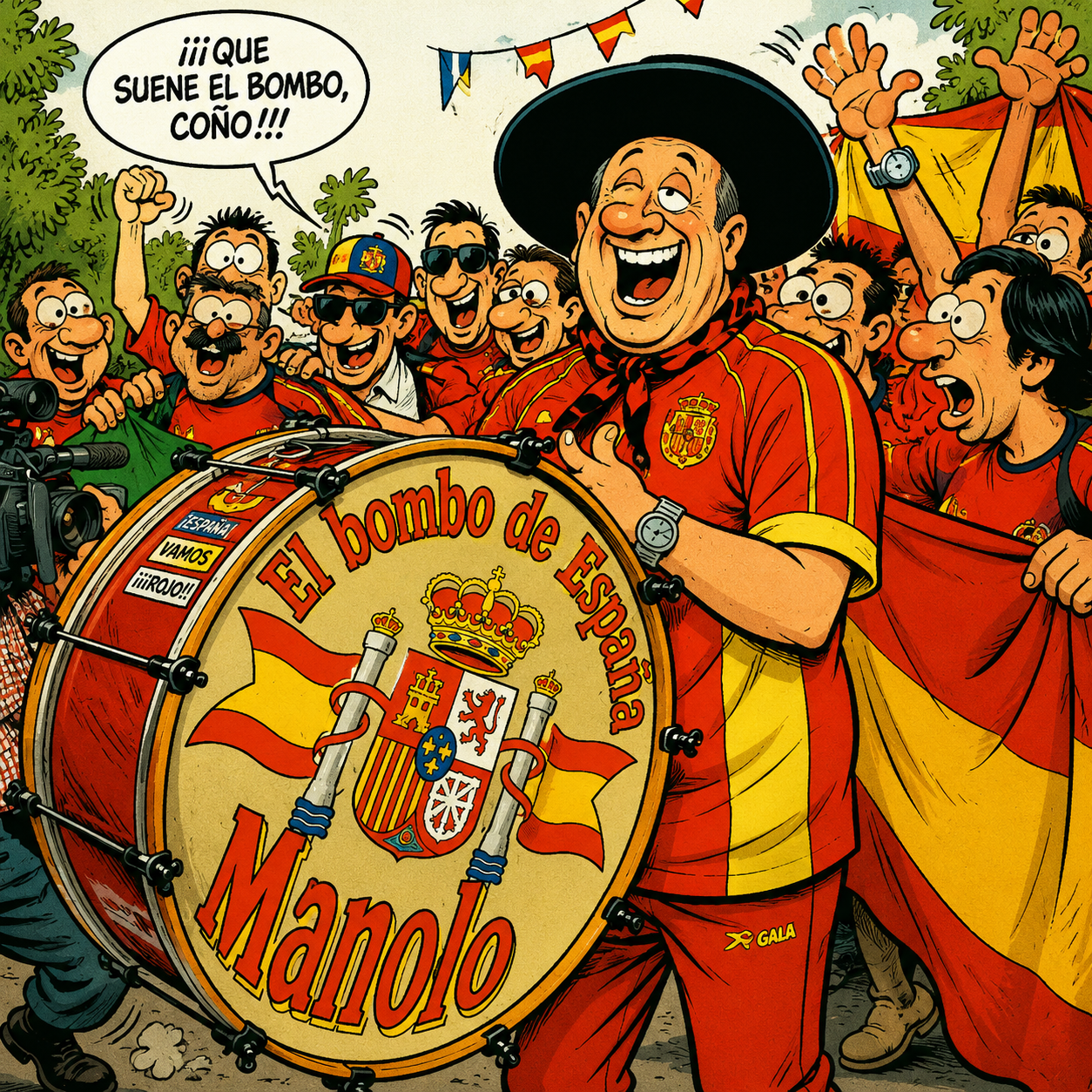 Manolo el del Bombo homenaje de la aficion espanola