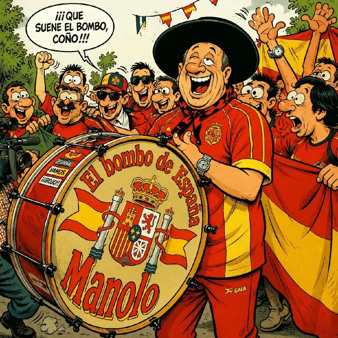Manolo el del Bombo homenaje de la aficion espanola