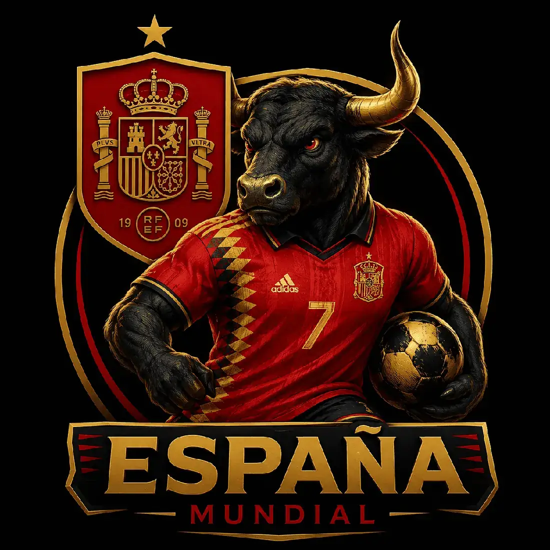 Mascota toro de Espana Mundial
